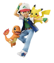 Load image into Gallery viewer, Pokemon Ash Ketchum with Pikachu and Charmander Anime Figures