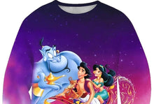 Load image into Gallery viewer, Aladdin and Jasmine with Genie Sweatshirt Unisex