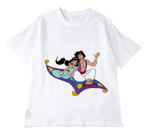 Aladdin and Jasmine on the magic Carpet 2019 New summer T-Shirt Women