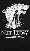 Load image into Gallery viewer, Game Of Thrones Arya Stark Not Today White Logo T-Shirt Men