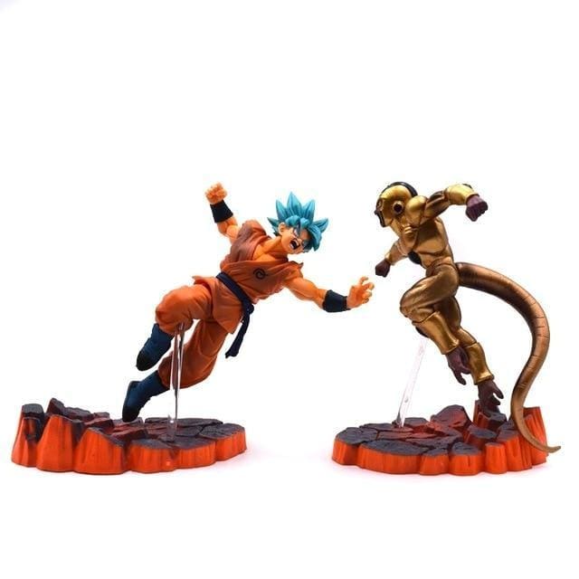 Dragon Ball Z Super Saiyan Son Goku and Freezer Golden Anime Figure Collection - Anime