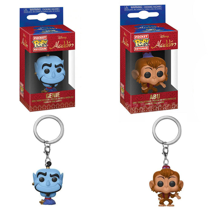 Aladdin Funko Pocket Genie and Abu Keychain