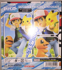 Pokemon Ash Ketchum with Pikachu and Charmander Anime Figures