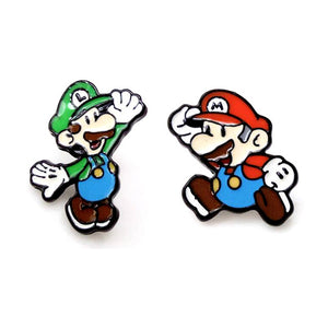 Super Mario Bros and Luigi Brooch Pins