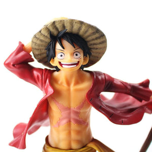 One Piece Monkey D Luffy With Pirate Flag Anime Figure Collection - Anime