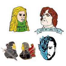 Load image into Gallery viewer, Game Of Thrones 5 Diferent Types Brooch Pins