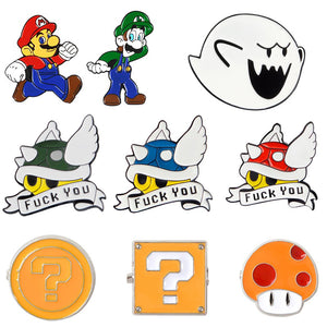 Super Mario 9 Diferent Types Brooch Pins