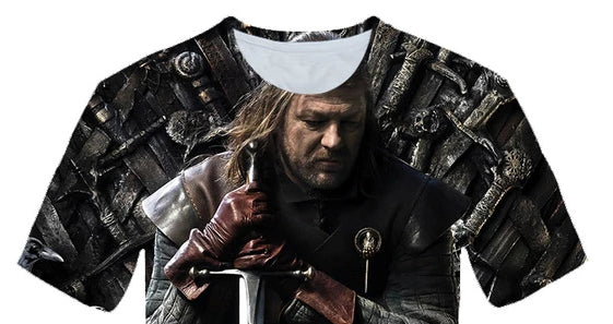 Game of Thrones Ned Stark Throne T-Shirt Men