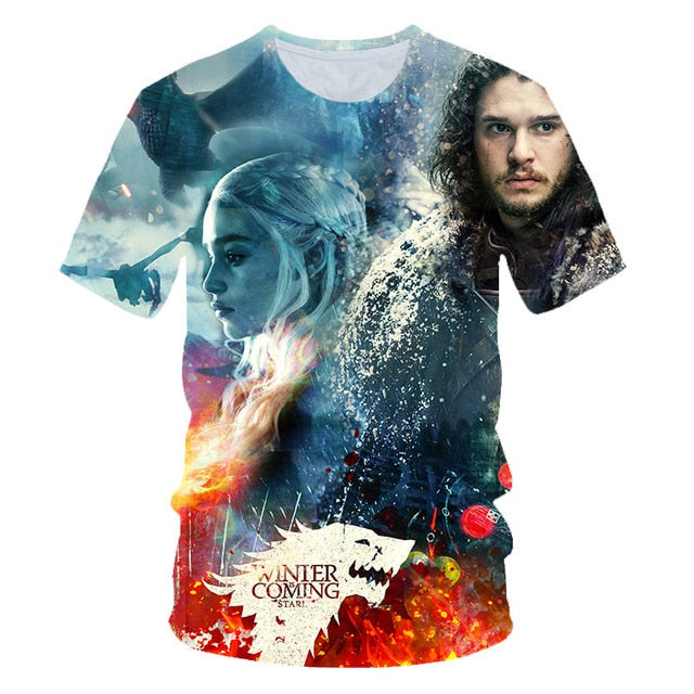 Game of Thrones Jon Snow and Khaleesi T-Shirt Men