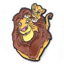 Load image into Gallery viewer, The Lion King Mufasa and Simba Brooch Pins