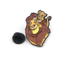 Load image into Gallery viewer, The Lion King Mufasa and Simba Brooch Pins