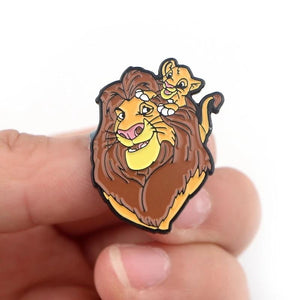 The Lion King Mufasa and Simba Brooch Pins