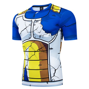 Dragon Ball Z Vegeta Broken Short or Long T-Shirt Men