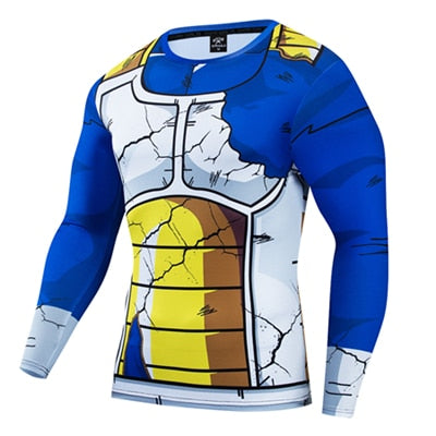 Dragon Ball Z Vegeta Broken Short or Long T-Shirt Men