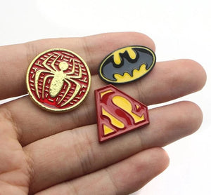 Superhero Logos 3 Diferent Types Brooch Pins