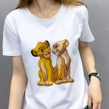 Load image into Gallery viewer, The Lion King Nala and Simba 2019 New summer T-Shirt Women