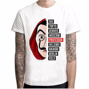 Money Heist Dali Mask and Names T-Shirt Men