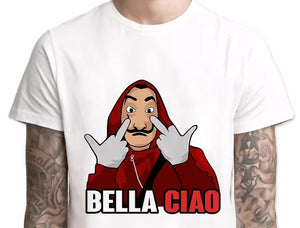 Money Heist Dali Mask Bella Ciao T-Shirt Men