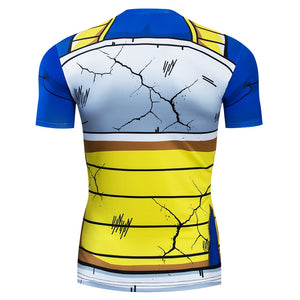 Dragon Ball Z Vegeta Broken Short or Long T-Shirt Men