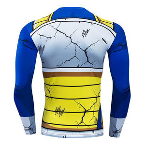 Dragon Ball Z Vegeta Broken Short or Long T-Shirt Men