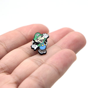 Super Mario Bros and Luigi Brooch Pins