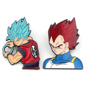 Dragon Ball Z Goku or Vegeta Brooch Pins