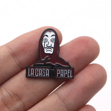 Load image into Gallery viewer, Money Heist Dali Mask Brooch Pins