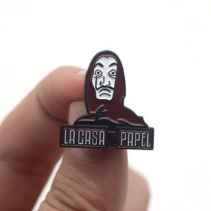 Money Heist Dali Mask Brooch Pins