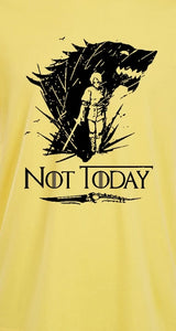 Game Of Thrones Arya Stark Not Today Black Logo T-Shirt Men