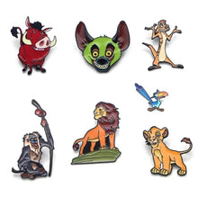 Load image into Gallery viewer, The Lion King Mufasa Rafiki Simba Timon Pumba Zazu Ed Brooch Pins