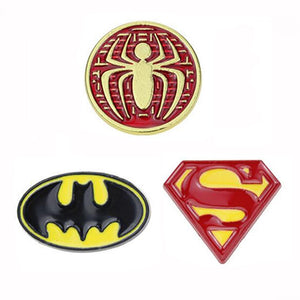 Superhero Logos 3 Diferent Types Brooch Pins