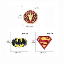 Load image into Gallery viewer, Superhero Logos 3 Diferent Types Brooch Pins