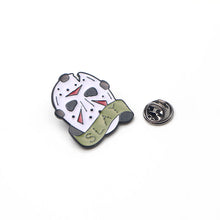 Load image into Gallery viewer, Friday the 13th Jason Mask Brooch Pins