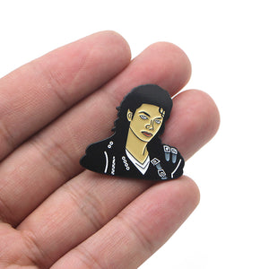 Michael Jackson Black Brooch Pins