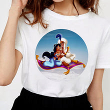 Load image into Gallery viewer, Prince Aladdin and Jasmine on the magic Carpet 2019 New summer T-Shirt Women