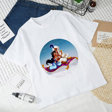 Load image into Gallery viewer, Prince Aladdin and Jasmine on the magic Carpet 2019 New summer T-Shirt Women