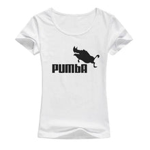 Load image into Gallery viewer, The Lion King Pumba Black Letter Colors T-Shirt Women