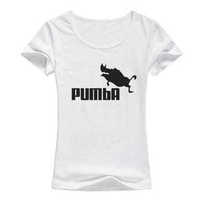 The Lion King Pumba Black Letter Colors T-Shirt Women