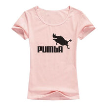 Load image into Gallery viewer, The Lion King Pumba Black Letter Colors T-Shirt Women