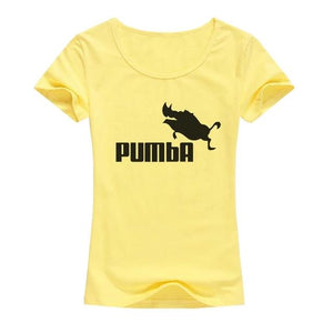 The Lion King Pumba Black Letter Colors T-Shirt Women