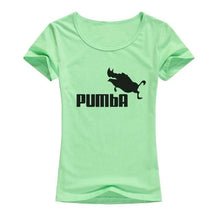 Load image into Gallery viewer, The Lion King Pumba Black Letter Colors T-Shirt Women