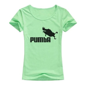 The Lion King Pumba Black Letter Colors T-Shirt Women