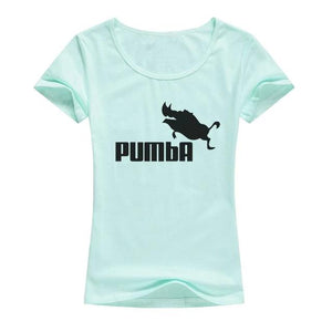 The Lion King Pumba Black Letter Colors T-Shirt Women