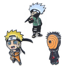 Load image into Gallery viewer, Naruto Uzumaki, Kakashi or Madara Brooch Pins