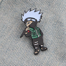 Load image into Gallery viewer, Naruto Uzumaki, Kakashi or Madara Brooch Pins