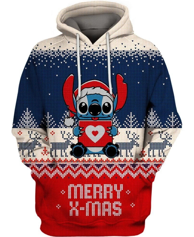 Lilo & Stitch Merry X-mas Hoodie Women