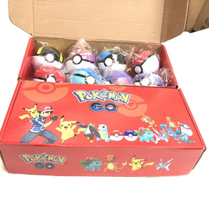 Set 8 Pokeballs Anime Figures Collection