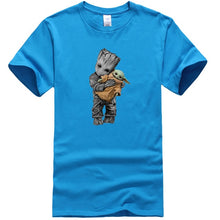 Load image into Gallery viewer, Baby Yoda and Groot Tshirt Men (11 Colors)