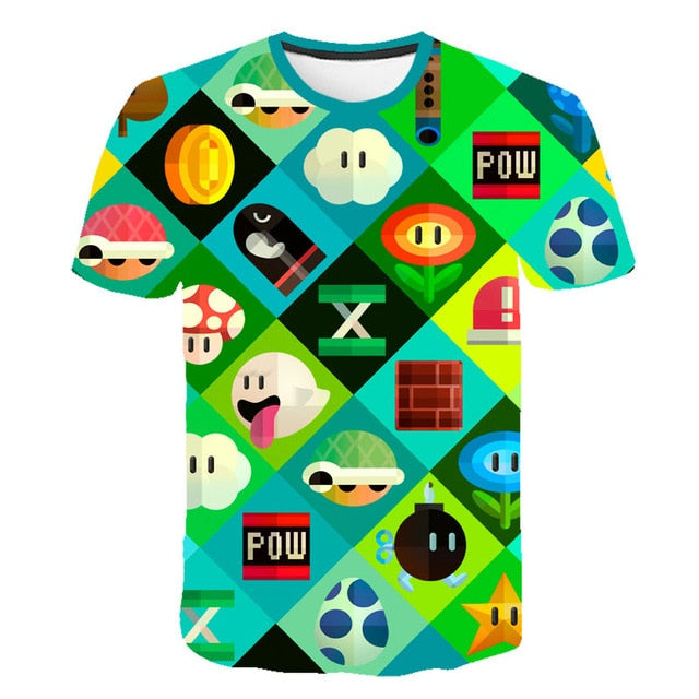 Super Mario Collage T-Shirt Kids and Men