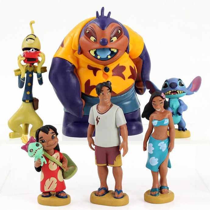 Pack Lilo & Stitch 6 Mini Action Figures Collection